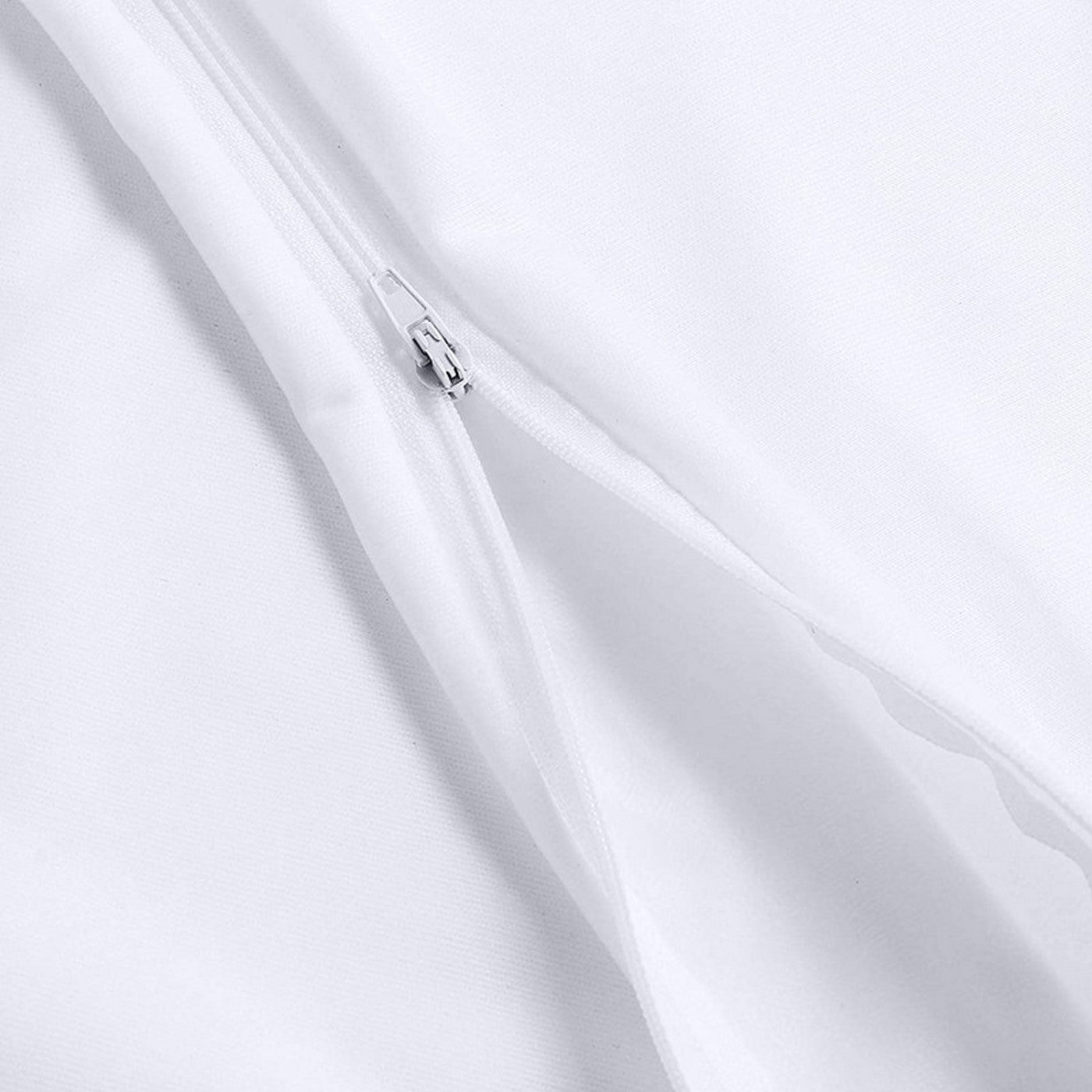 Juego de 2 protectores de almohada - Esponja antiácaros impermeable - Blanco