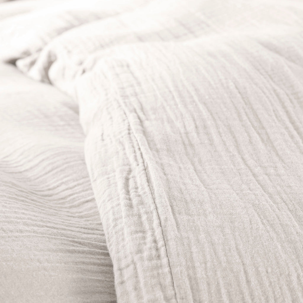 Duvet Set (Cover + Pillowcases) - 100% Cotton Gauze - Snow