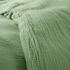 Parure De Couette (Housse + Taies D'Oreiller) - 100% Gaze De Coton - Olive