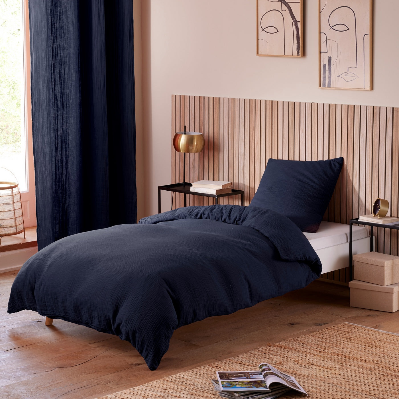 Parure De Couette (Housse + Taies D'Oreiller) - 100% Gaze De Coton - Orage