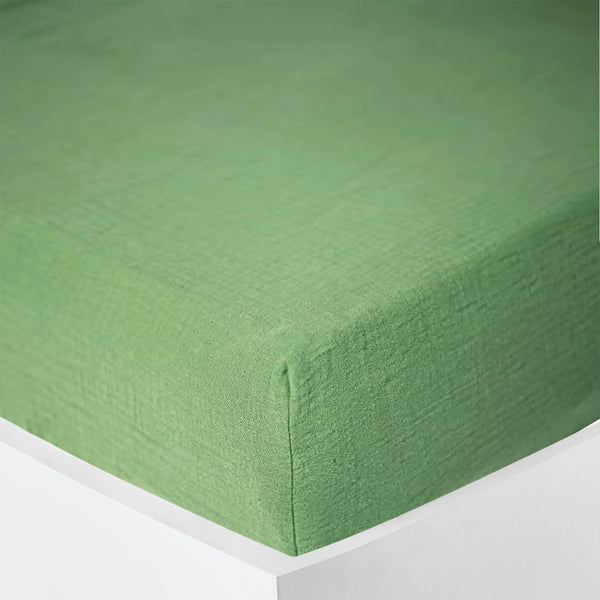 Fitted Sheet - Cotton Gauze - Olive