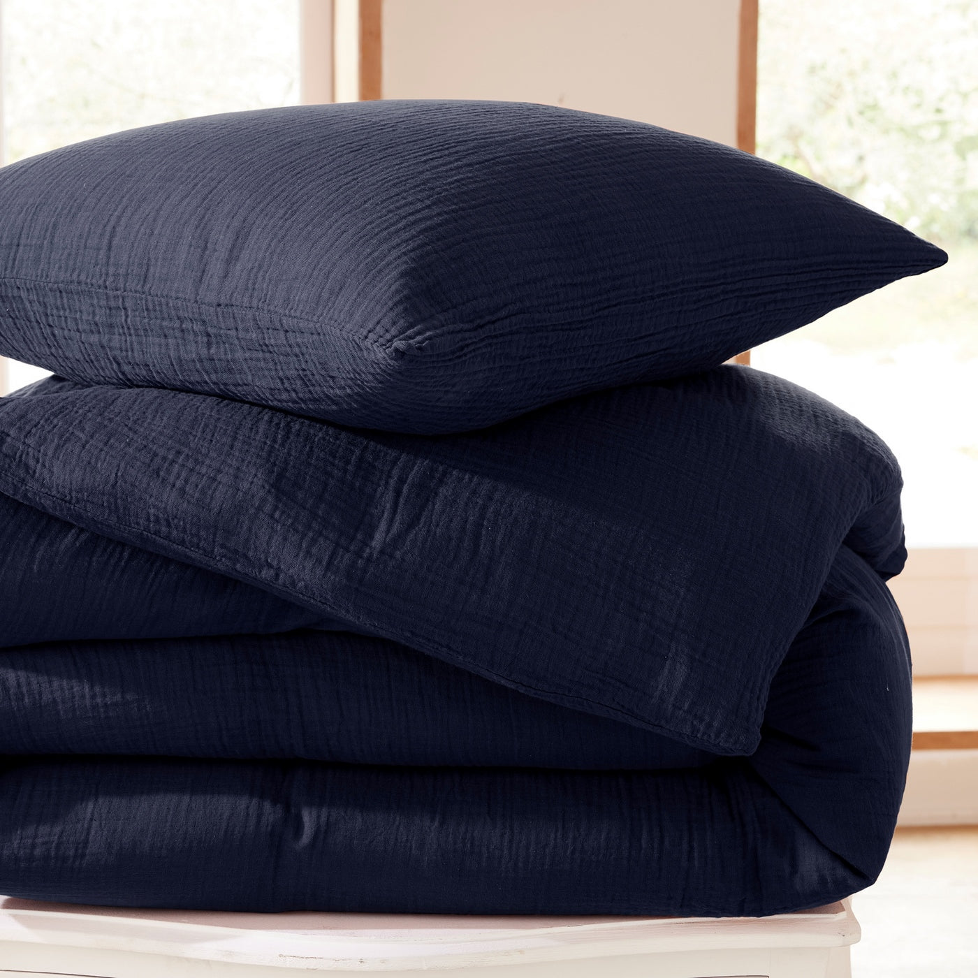 Pack Completo (Funda Nórdica + Funda(s) de Almohada+ Sábana Bajera) - Gasa de Algodón - Noche