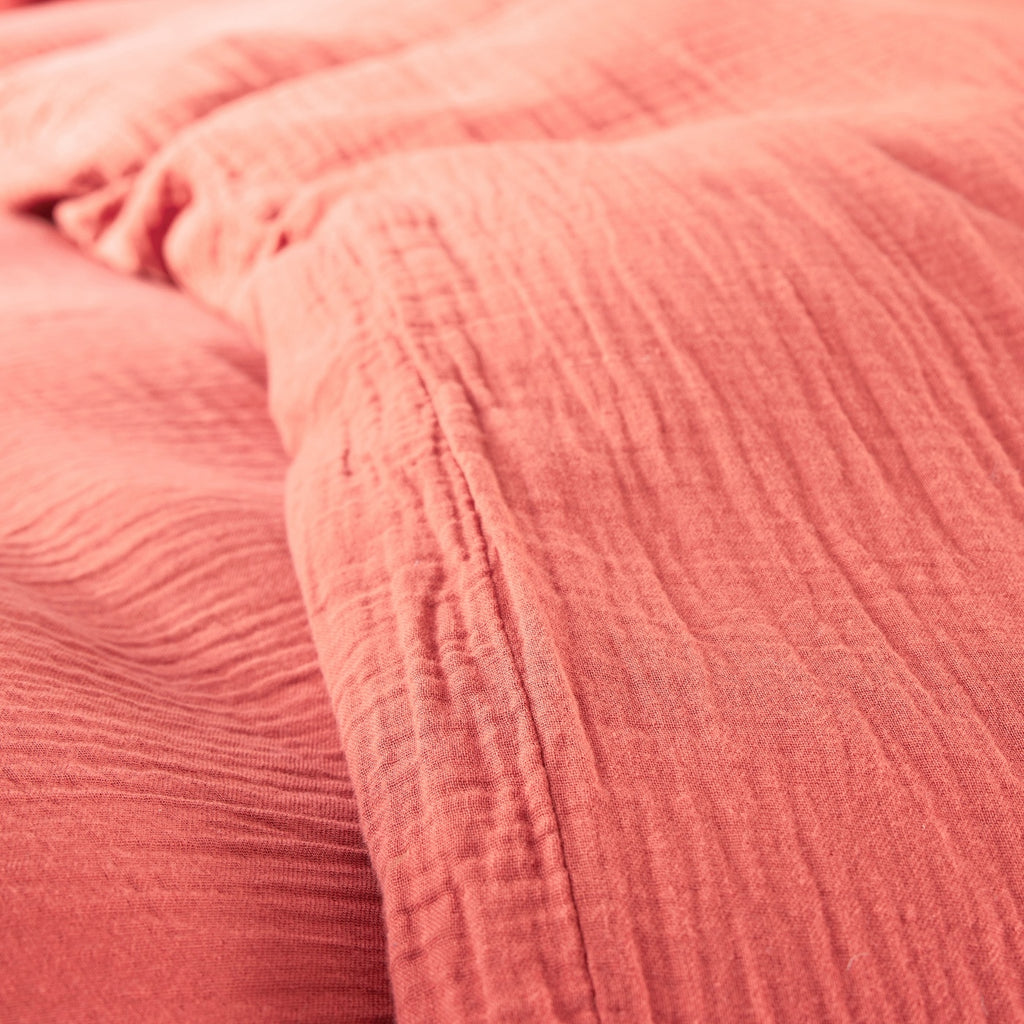 Pack Complet (Housse De Couette + Taie(s) + Drap Housse) - Gaze De Coton - Blush