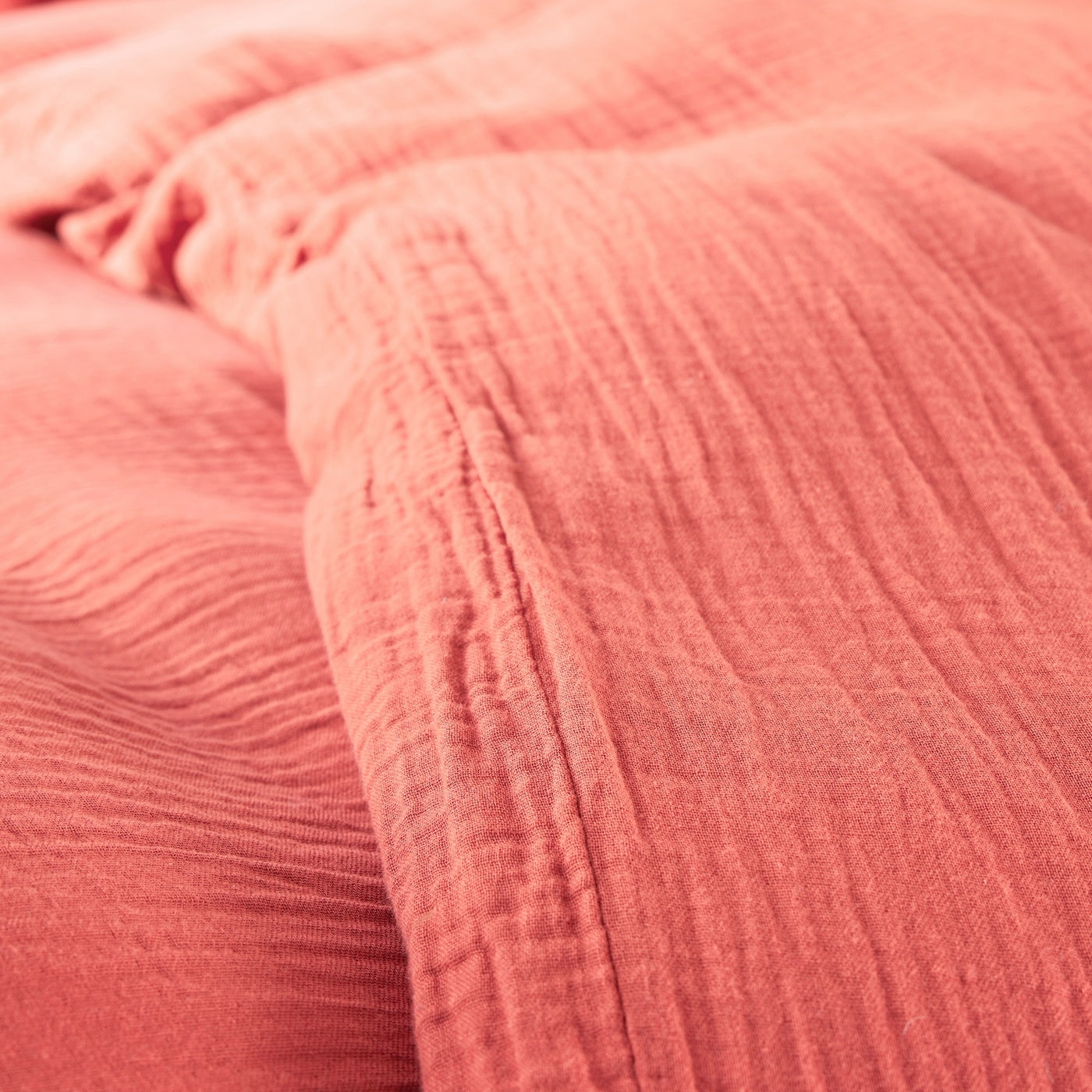 Pack Complet (Housse De Couette + Taie(s) + Drap Housse) - Gaze De Coton - Blush