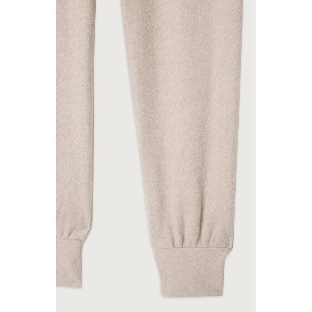 Pantalón de Chándal Recto - Beige Jaspeado - Mujer