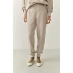 Pantalón de Chándal Recto - Beige Jaspeado - Mujer