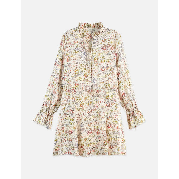 Robe Printed Long Sleeve Mini - Cosmic Sky Eggnog