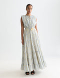 Robe Printed Tiered Maxi - Cactus Stripe Placed Raffia