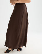 Robe Viscose Maxi Cami Wrap - Hot Fudge