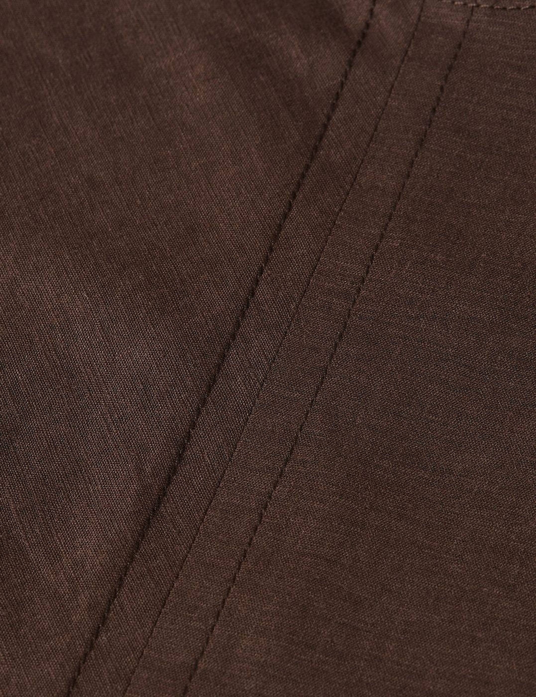 Robe Relaxed Linen Blend Ankle Length Tie - Hot Fudge