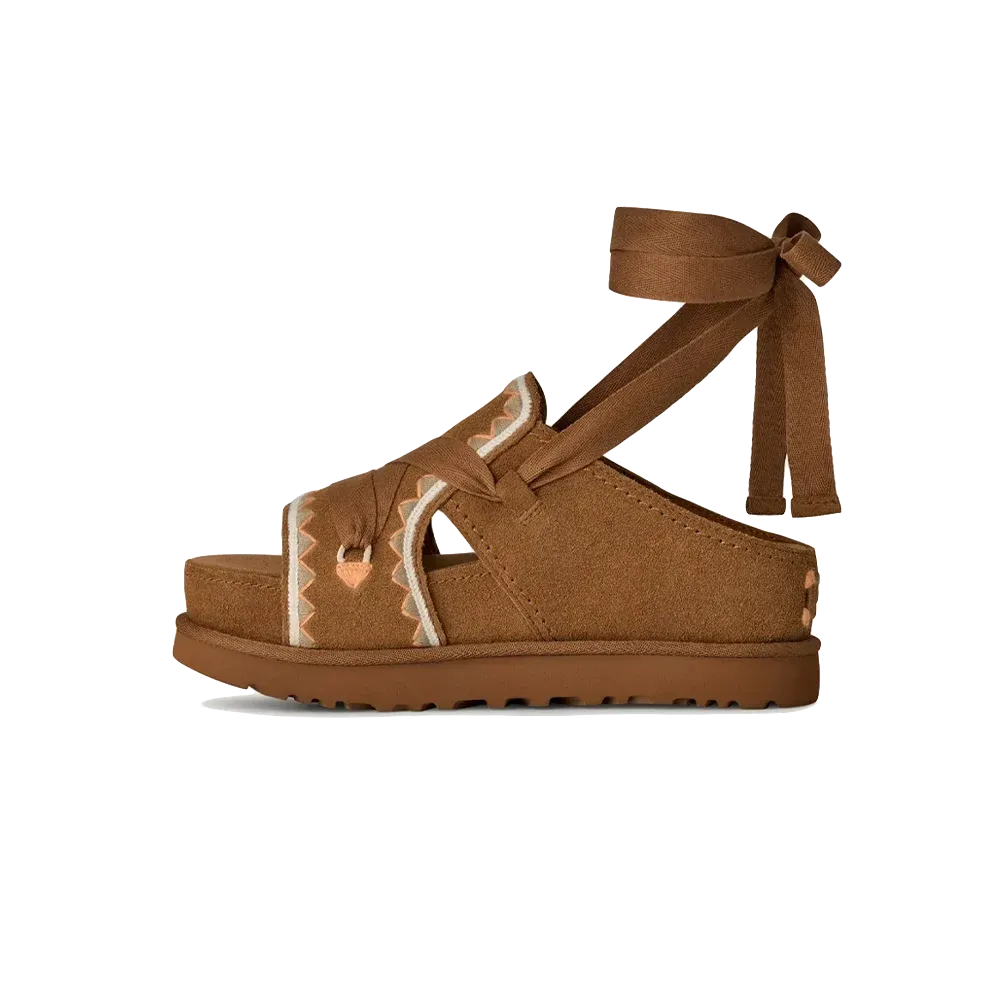 Ugg - Sandales Goldenstar Hi Artistitch Slide Chestnut Multi