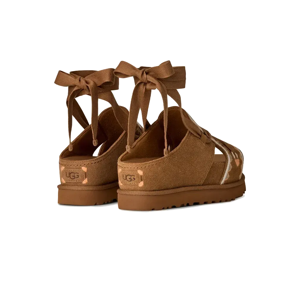 Ugg - Sandales Goldenstar Hi Artistitch Slide Chestnut Multi