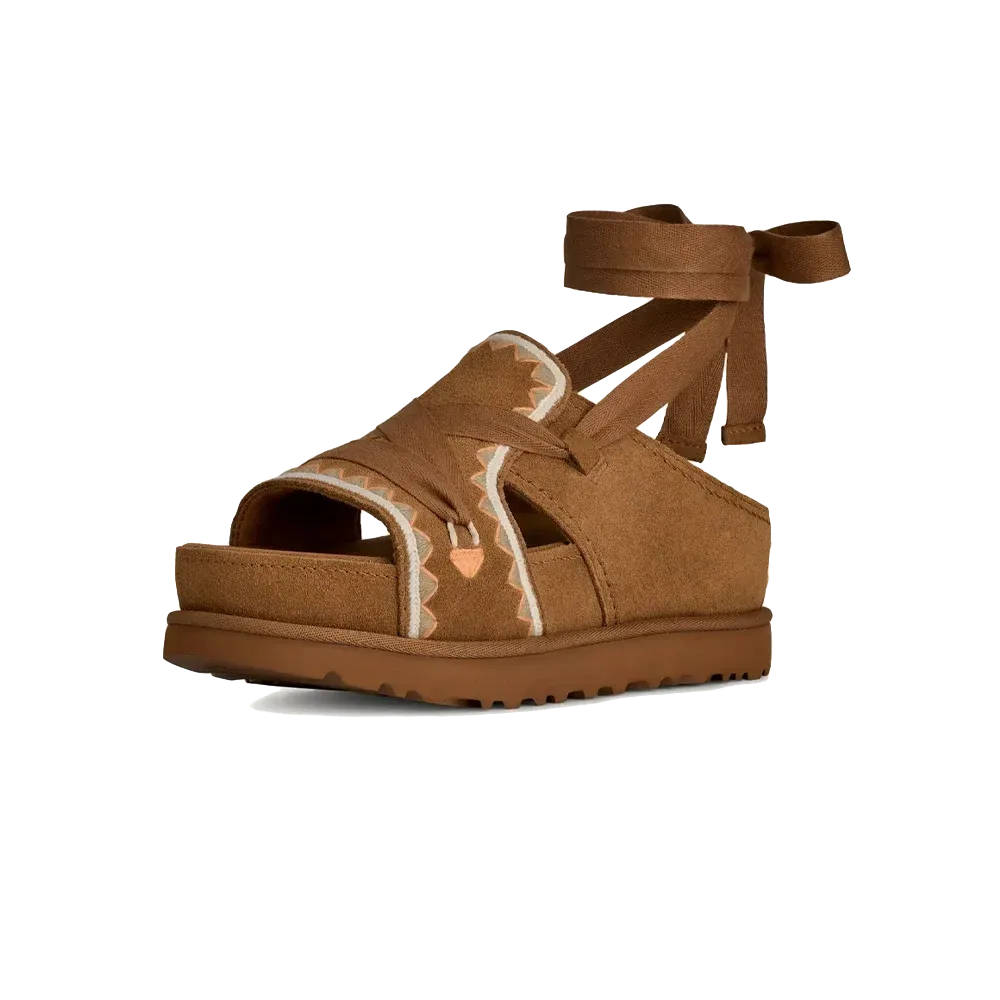 Ugg - Sandales Goldenstar Hi Artistitch Slide Chestnut Multi