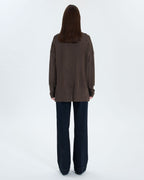 Long open cardigan taupe_3