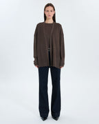 Long open cardigan taupe_4