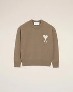 Ami Paris - Pull Col Rond Ami De Coeur En Laine Et Coton