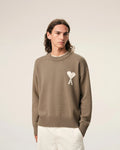 Ami Paris - Pull Col Rond Ami De Coeur En Laine Et Coton