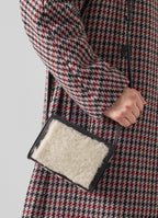 LK Benett - Bolso de hombro Ginny de piel y piel - Negro y crudo