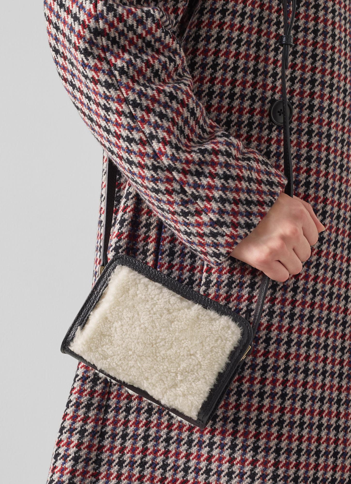LK Benett - Bolso de hombro Ginny de piel y piel - Negro y crudo