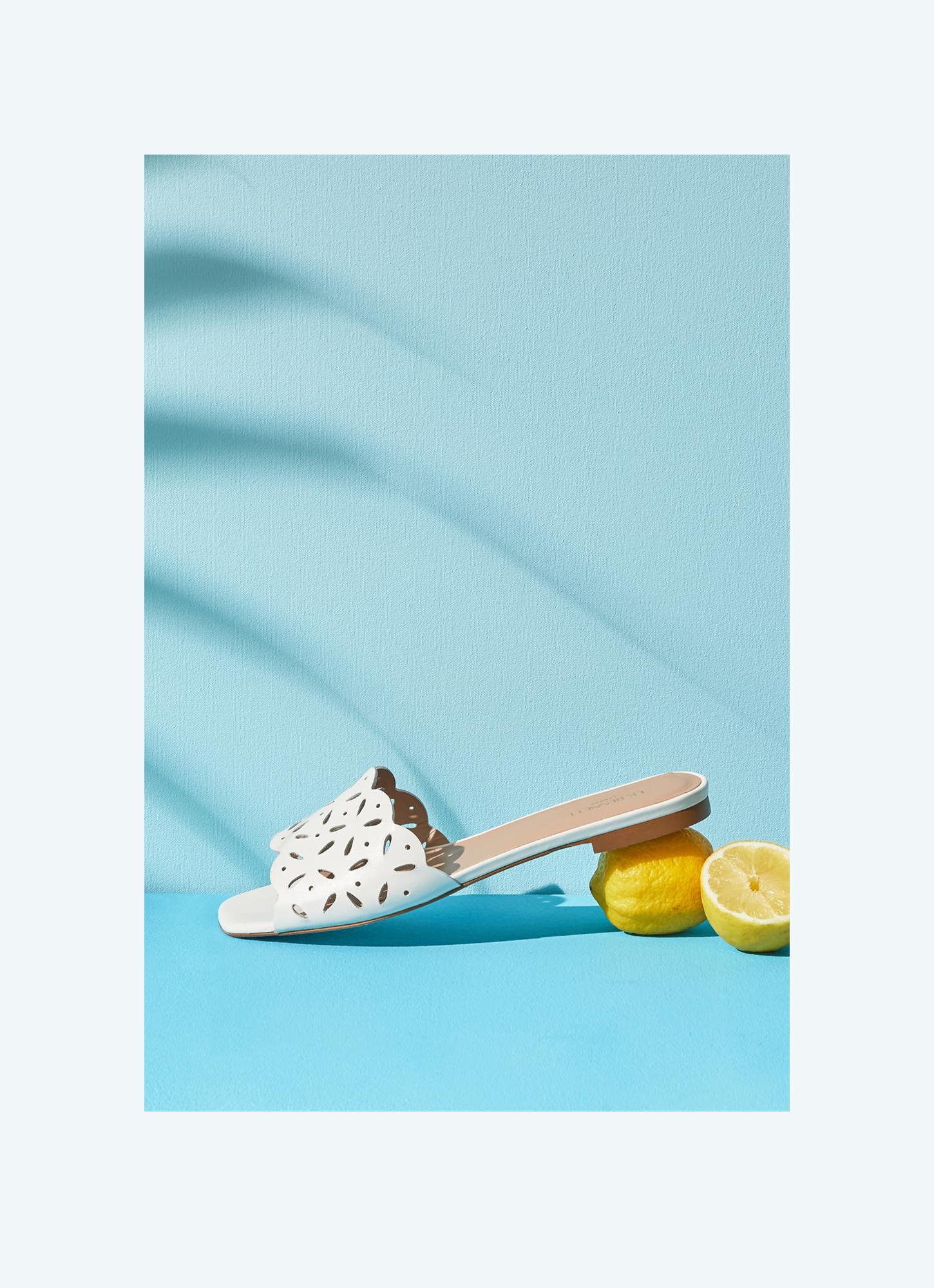 LK Benett - Mulas de Cuero Amaya - Blanco