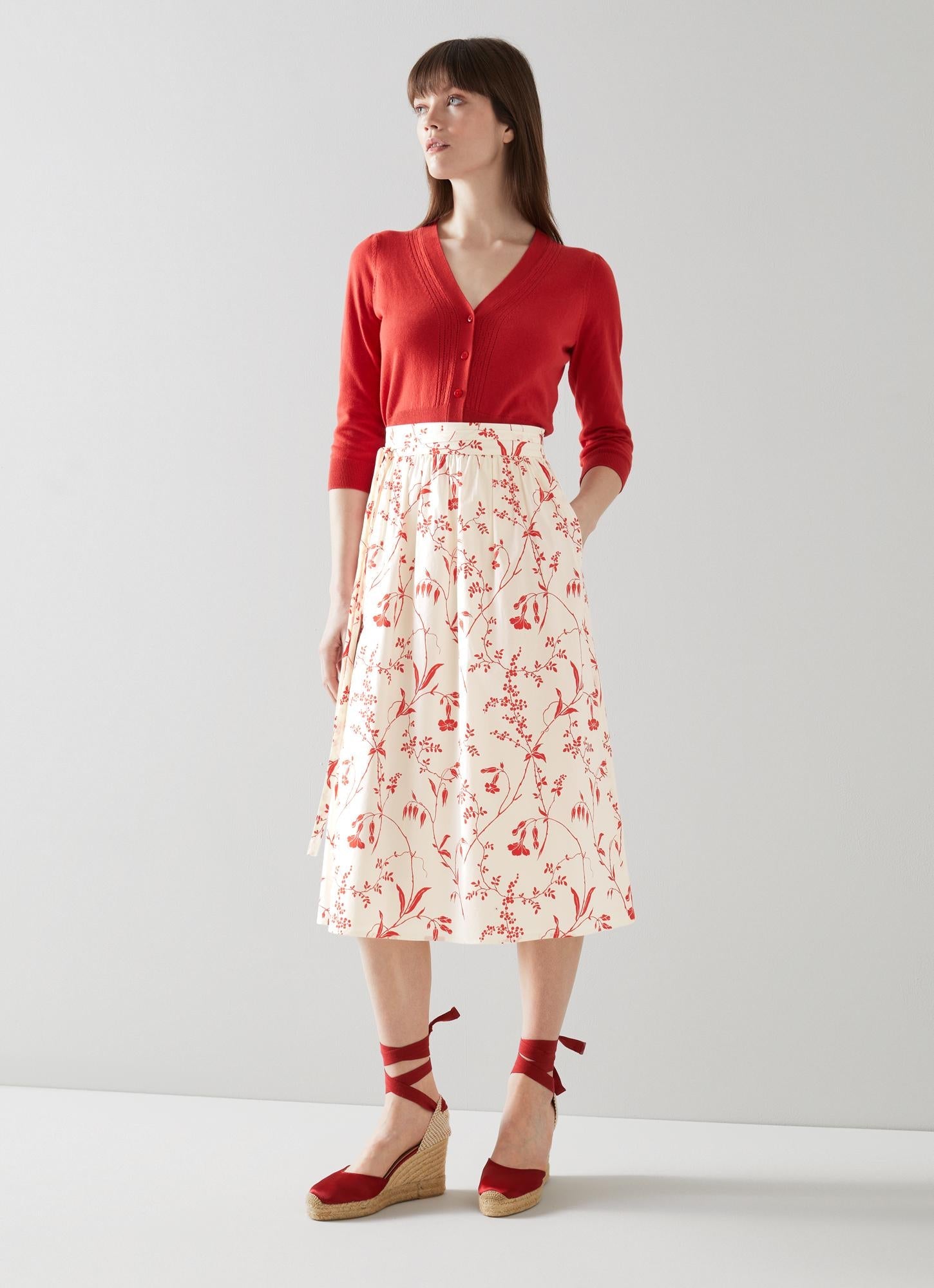LK Benett - Falda Midi Callie - Crema