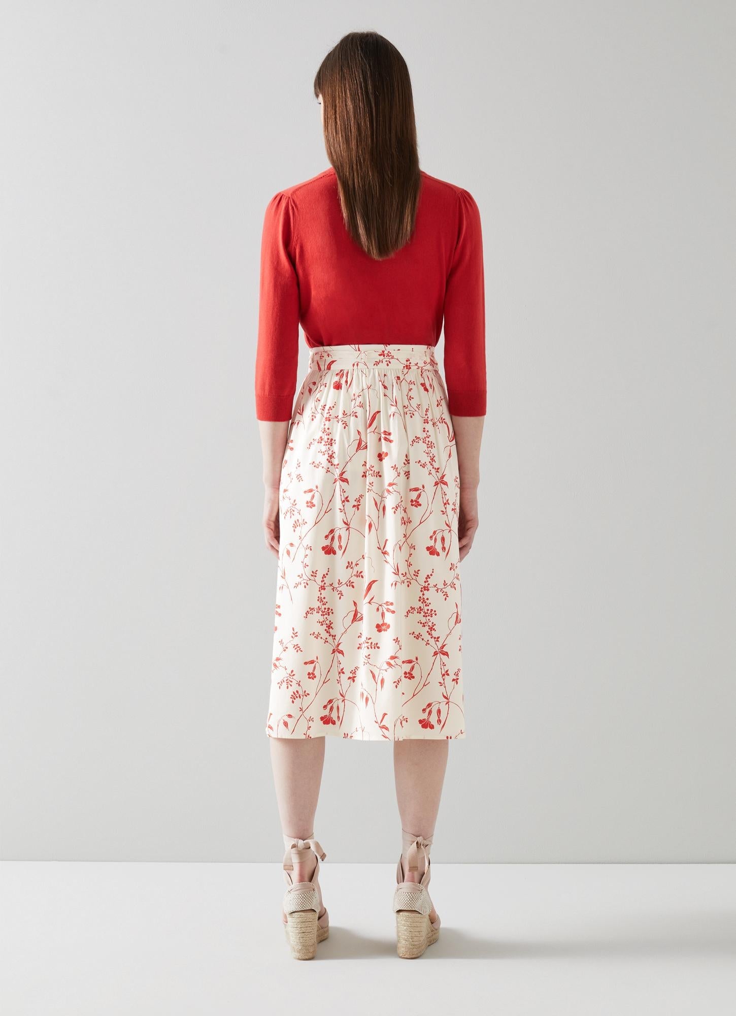 LK Benett - Falda Midi Callie - Crema