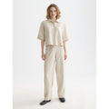 Pantalon Lotus - High Rise Barrel Leg Twill - Moonstruck
