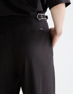 Pantalon Quinn - Mid Rise Wide Leg With Cross-Stitching - Meteorite