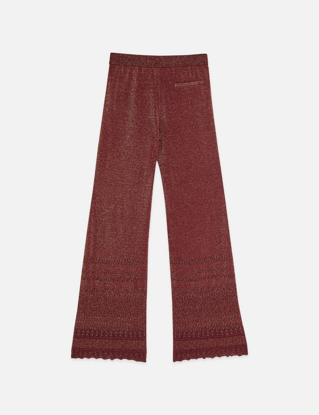 Pantalon Metallic Pointelle Knitted - Burnt Henna