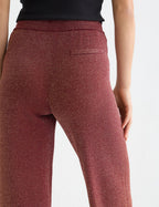 Pantalon Metallic Pointelle Knitted - Burnt Henna