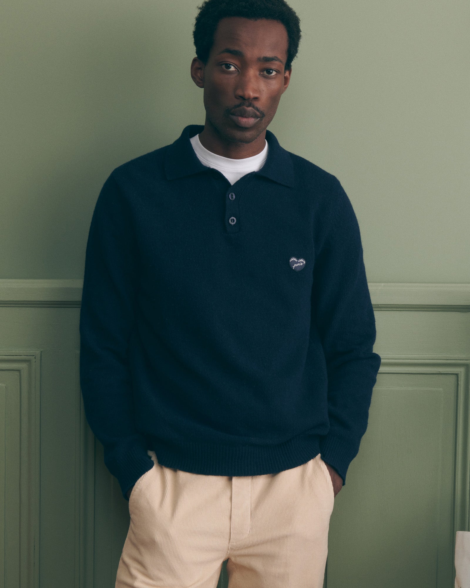 Pull "Patch Coeur" Guillaumin Merino Wool