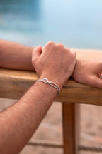 Pulsera Nafplio - Azul Marino Y Blanco