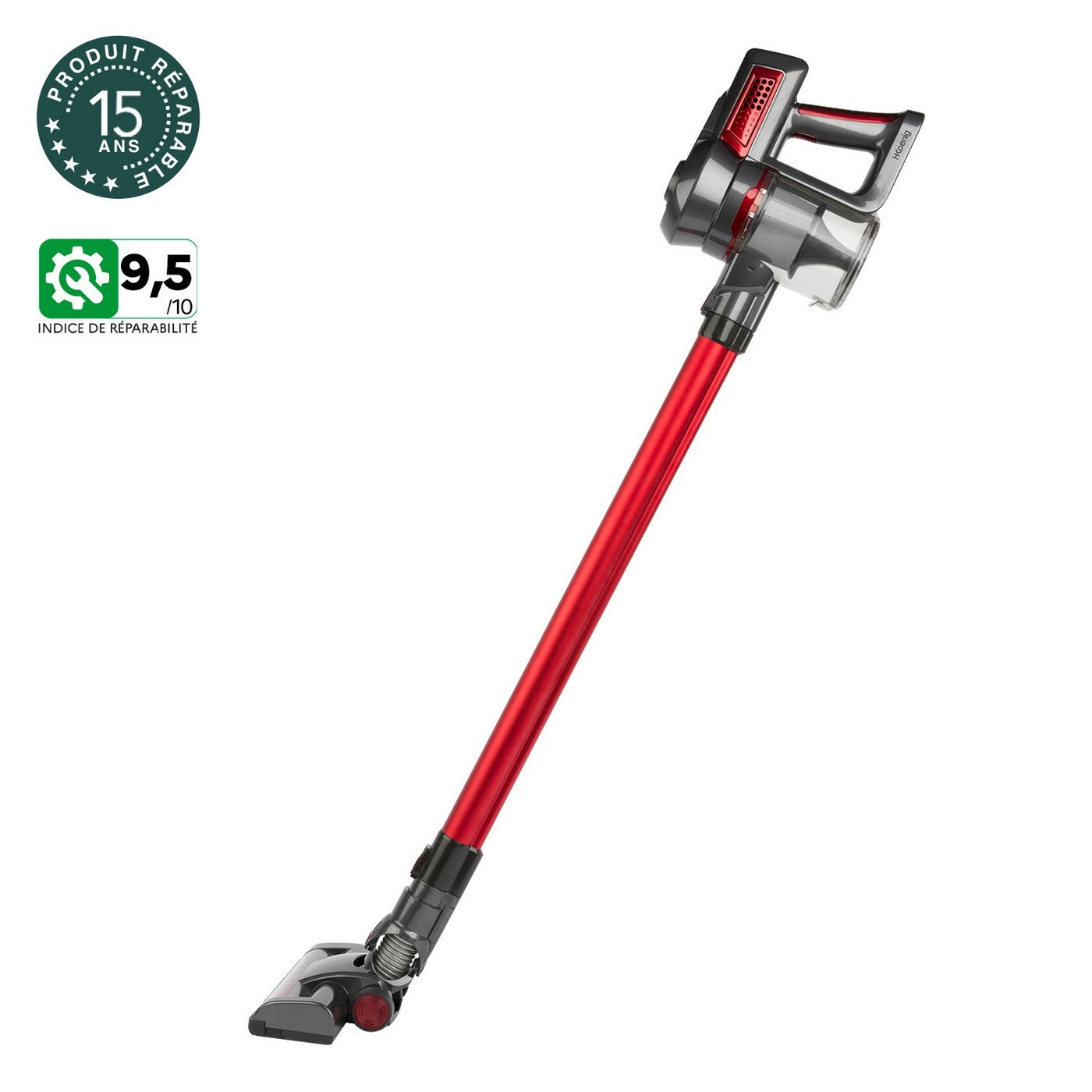 2-in-1 Cordless Stick Vacuum Cleaner Powerclean - Red