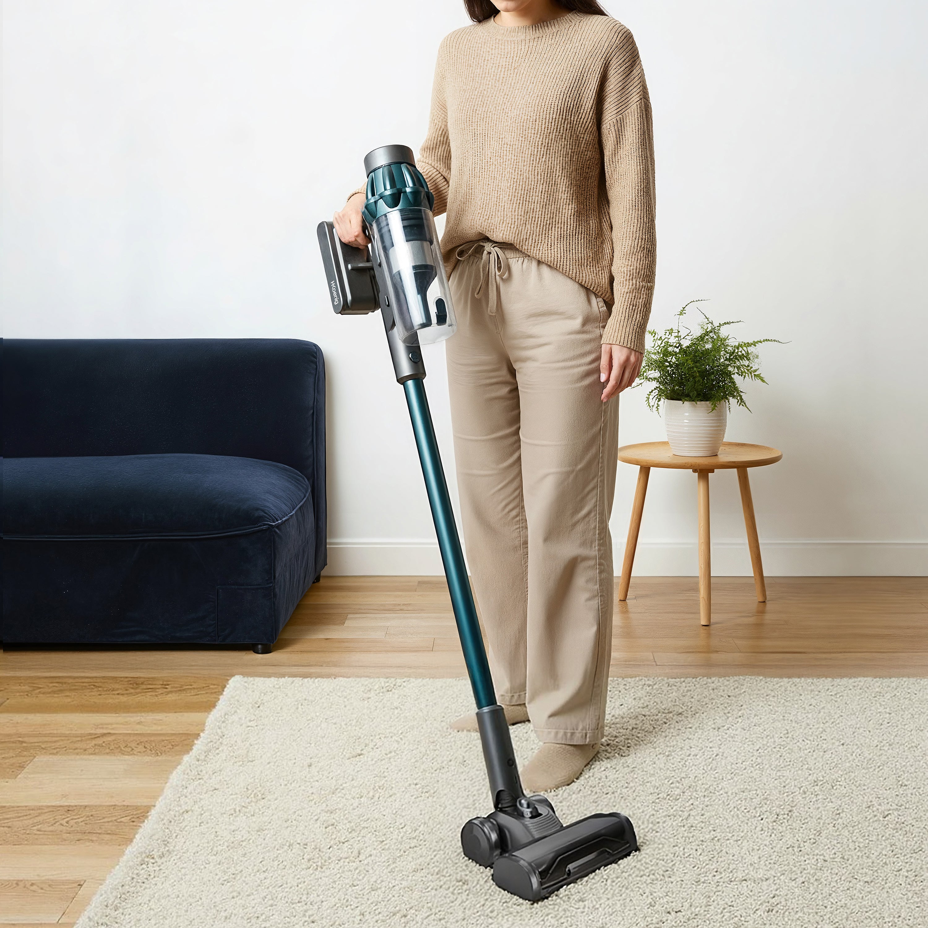 Aspirateur Balai 2 En 1 Sans Fil Power+ - Bleu