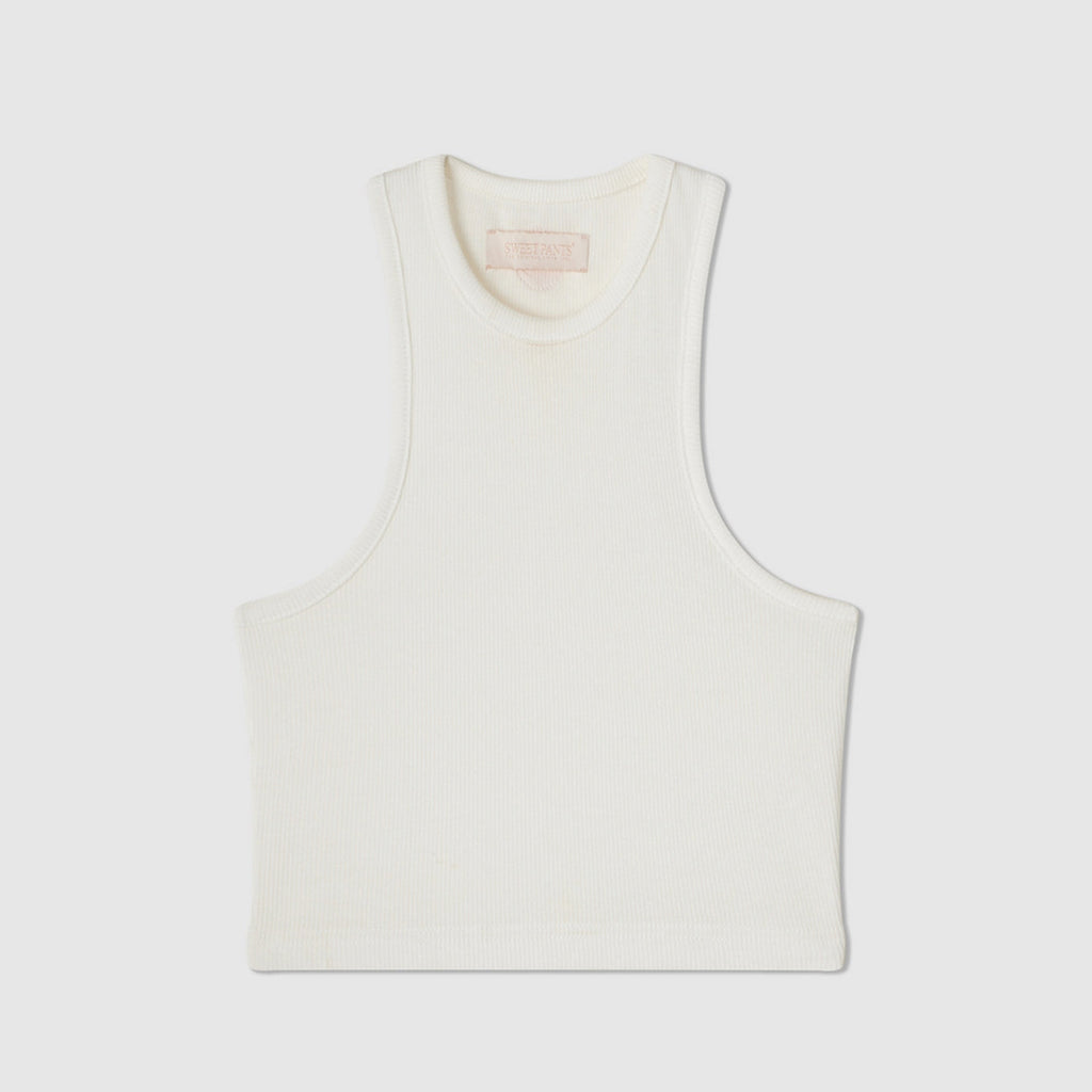 Camiseta sin mangas Urban Tank Crop - Blanco sucio - Mujer