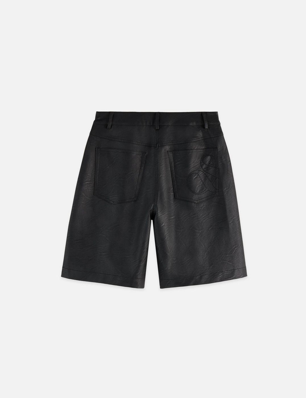 Short High Rise Faux Leather - Meteorite