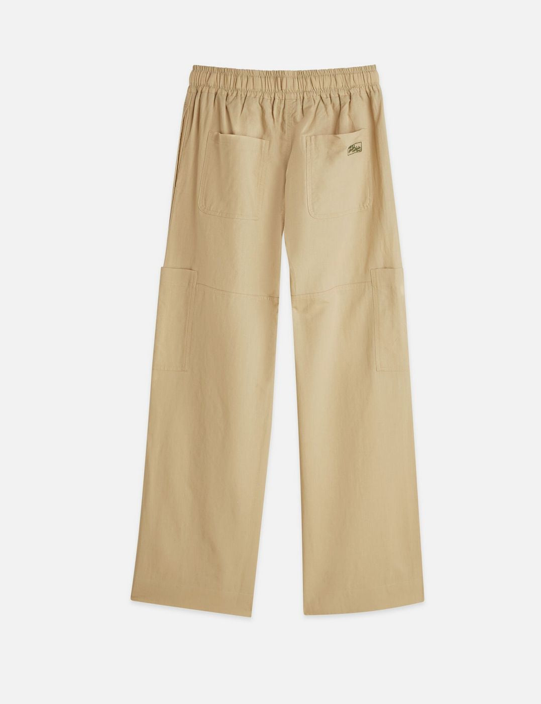 Pantalon Noa - Linen High-Rise Wide-Leg Relaxed Pull On - Travertine