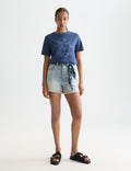 Short The Ray Denim With Tie Detail - Stoplight