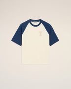 T-Shirt Ami de Cœur Crochet – Ami Paris – Blanc & Bleu