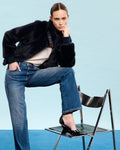 Veste courte en fausse fourrure marine_7