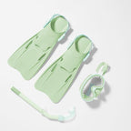 Fins + Mask + Snorkel Marble - Green