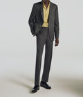 Fursac - Regular Fit Jacket In Wool Serge - Steel
