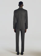 Fursac - Regular Fit Jacket In Wool Serge - Steel