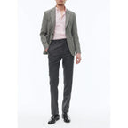 Straight Jacket in Virgin Wool - Black and White Houndstooth