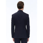 Fursac - Veste De Costume En Toile De Laine Bleu Marine - Carbone - Homme