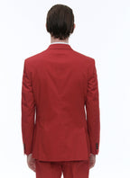 Fursac - Veste Croisée En Gabardine De Coton - Vermillon - Homme