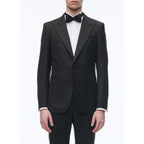 Fursac - Veste De Costume En Jacquard De Laine - Noir