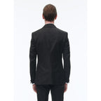 Fursac - Veste De Costume En Jacquard De Laine - Noir