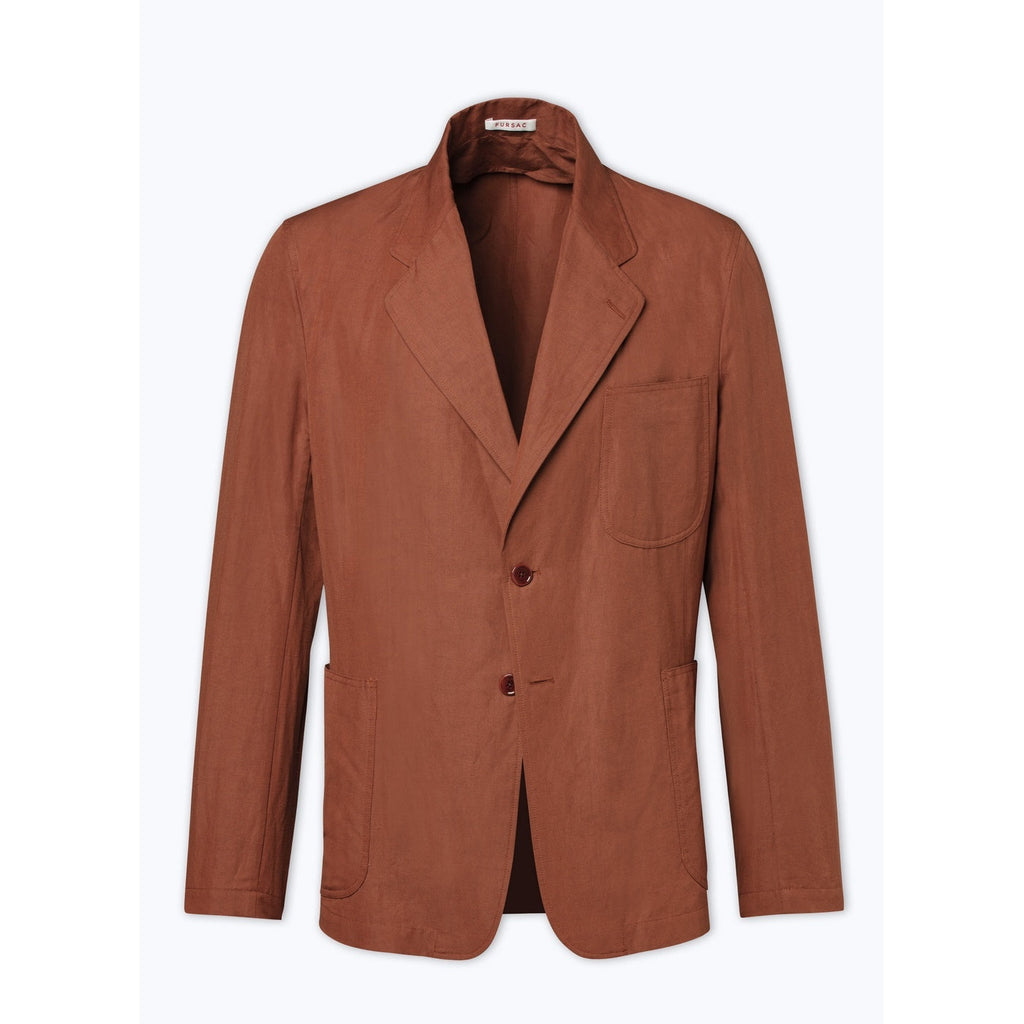 Fursac - Veste Droite Souple En Lin Et Coton - Camel