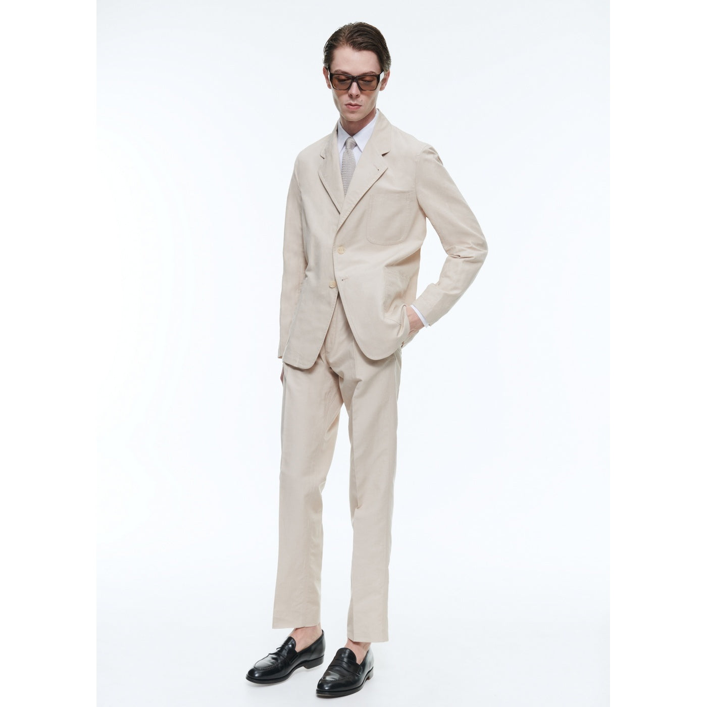 Fursac - Veste Droite Souple En Lin Et Coton - Beige